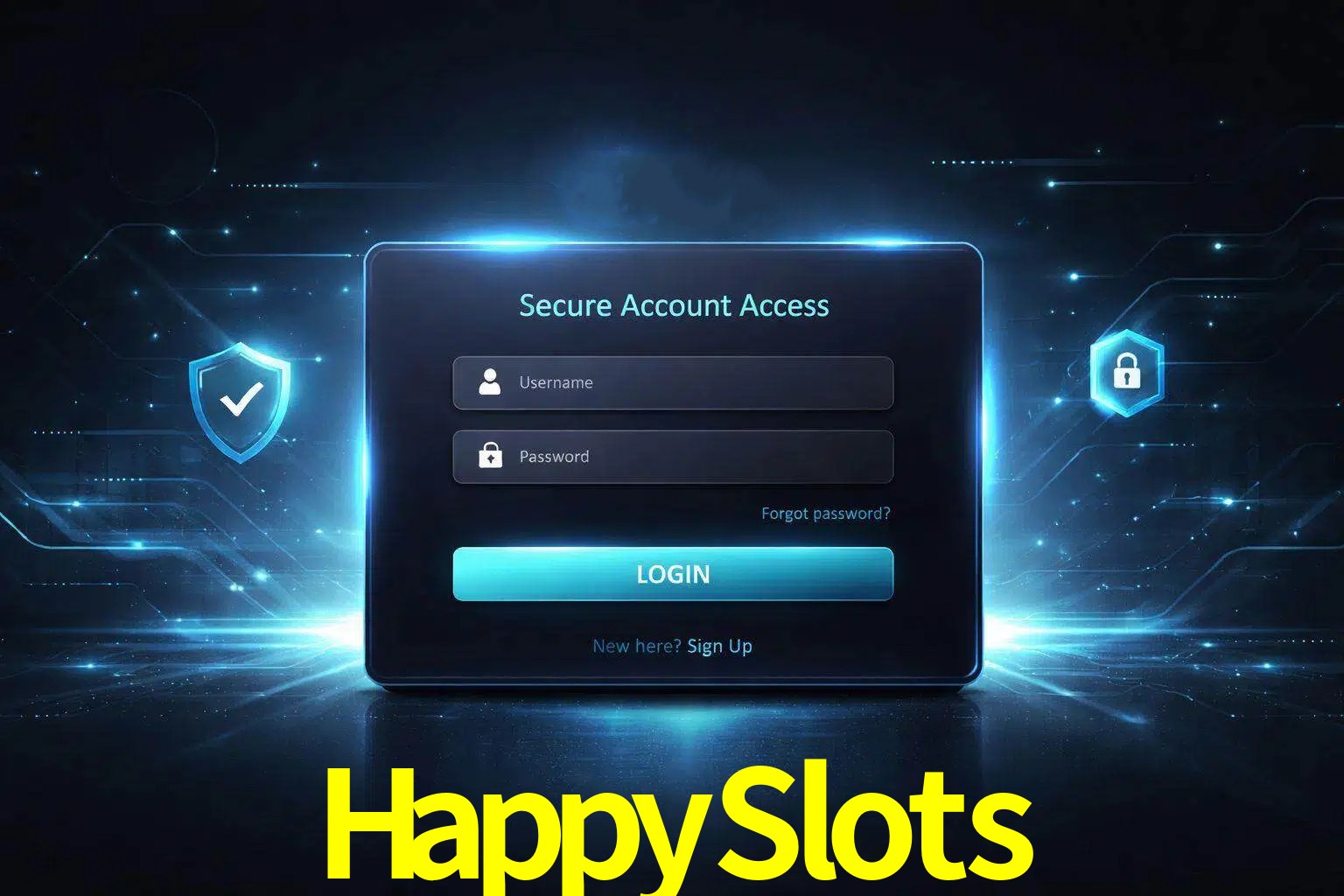 Pantalla de inicio de sesión de cuenta HappySlots para usuarios en México