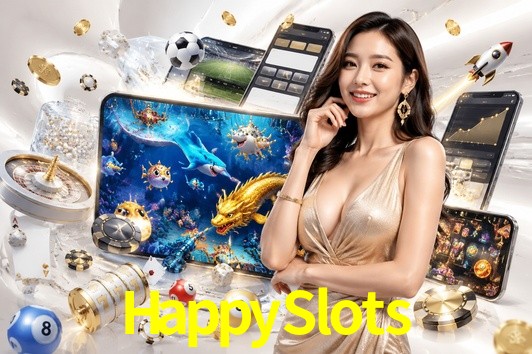 Página principal de HappySlots Casino con juegos en vivo y tragamonedas para México