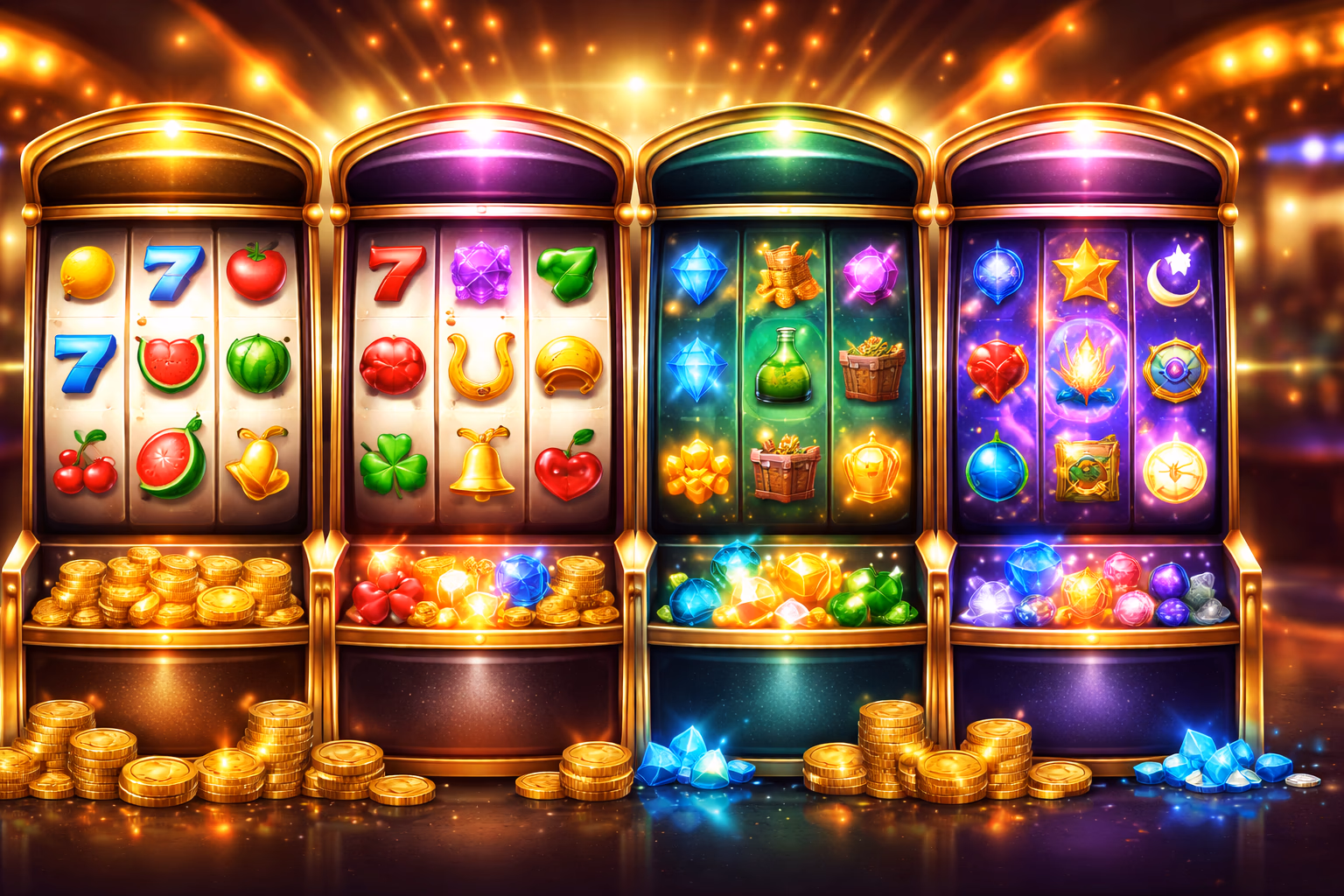 Tragamonedas destacadas y categorías de carretes HappySlots